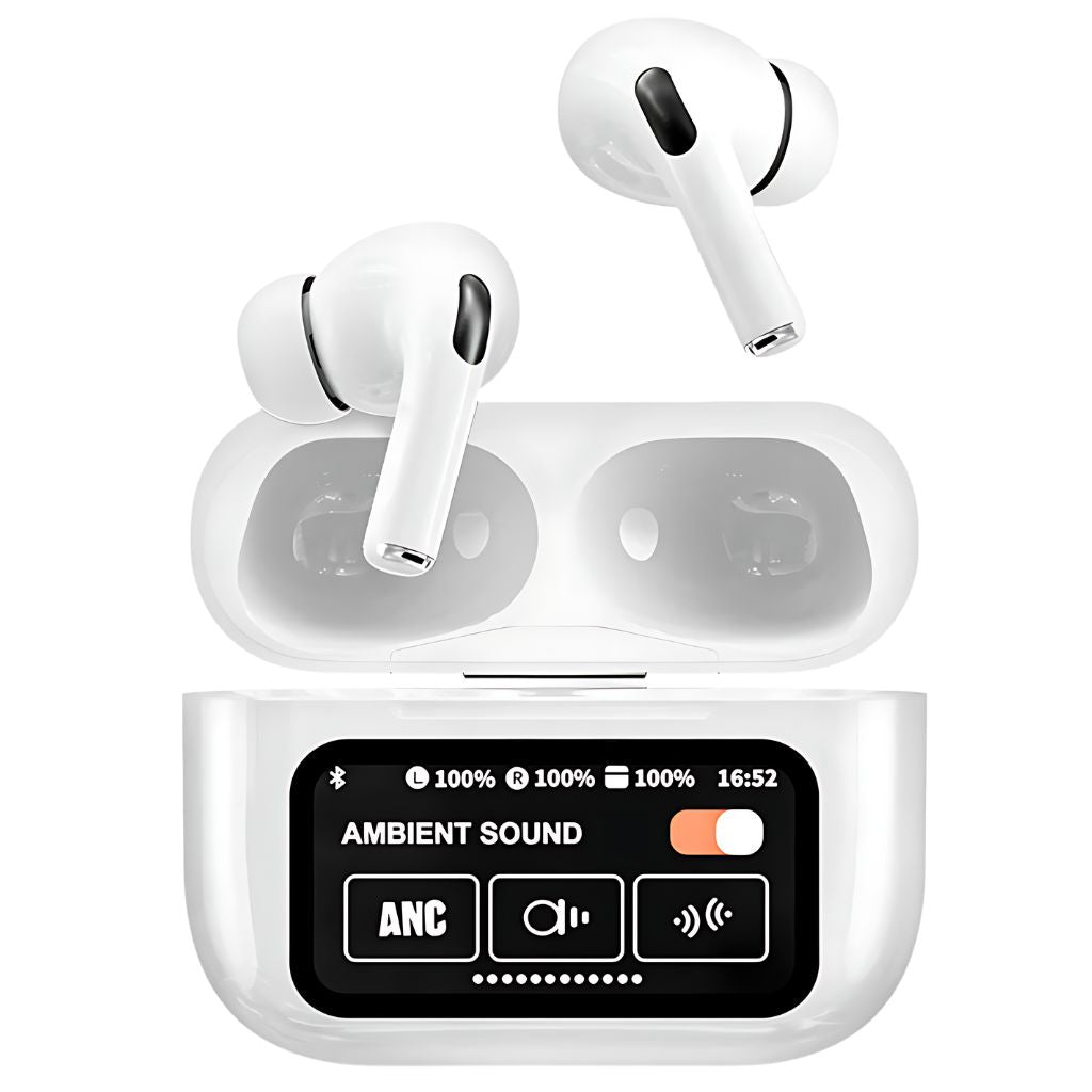 Wireless Earbuds with LCD Touchscreen